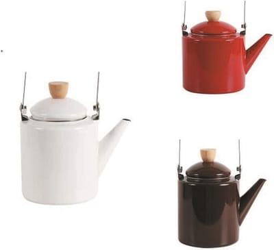 Waterkoker - Hete drank maker - Snel water koken - Stijlvol emaille design - 2.4 Liter - Wit