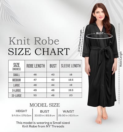 Luxueuze Dames Ochtendjas | Superzachte Katoenen Gebreide Badjas | Lichtgewicht Badjas, Lounge Wear en Nachtkleding voor het hele Seizoen | Perfect Cadeau voor Dierbaren