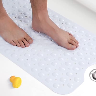Antislip Badmat met Ultra Krachtige Grip - Veiligheid, Comfort - 1 stuk - Wit - PVC - 101 x 40 cm