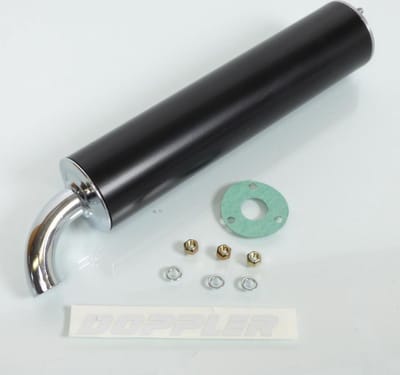 doppler uitlaat demper voor mbk 50 nitro scooter doppler s3r zwart nieuw