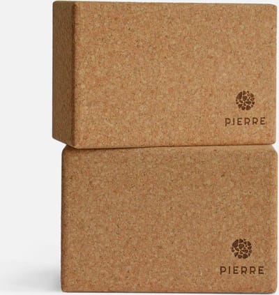 Pierre Sports - Yogablokken set van 2 - Kurk - Yoga en Pilates - Duurzaam Materiaal - Recycled