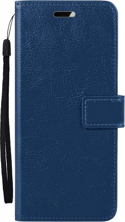 Hoes - Met Pasjeshouder - Geschikt voor OnePlus Nord CE 3 Lite - Luxe Bookcase Portemonee - Flip Case - Kunstleer Book Case - Flipcase - Book Cover - Walletcase - PortemonneeHoes - Donkerblauw