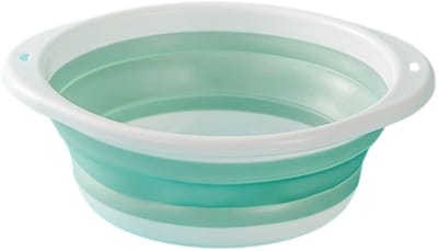 QTTVBTNA -Opvouwbare Wasbak 12x35 cm – Ruimtebesparende Plastic Waskom met Handgrepen – Ideaal voor Keuken, Badkamer, Camping en Tuin – Stevig & Duurzaam Thermo-Rubber