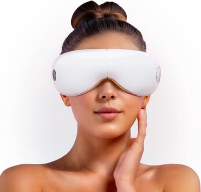 Gezichtsmassageapparaat - Oogmassage bril - Gezichtsontspanning - Met muziekfunctie - 3 x 8 x 20 cm - Skandas