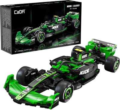 Bouwset Raceauto - Modelbouw Auto - Gedetailleerd Bouwen - Twee Decals Opties - 26cm Lengte - Groen