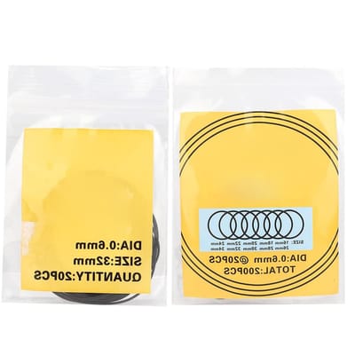 Allecto Plus - Horloge Achterkant Afdichting Pakkingen 200 Stuks - Waterdichte O-ringen - Rubberen Afdichtingen - Horloge O-ringen - 06 mm Waterdichte Ring