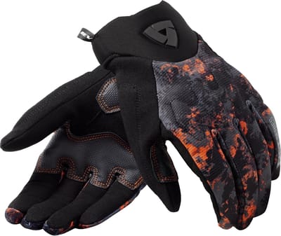 REV'IT! Continent Wind Breaker Handschoenen Zwart Oranje - Maat S - Handschoen