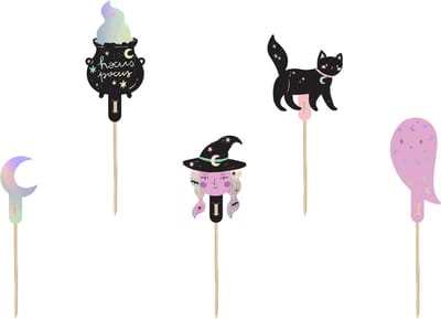 PartyDeco - Cupcake toppers Halloween (6 stuks)
