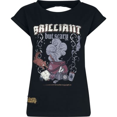 Harry Potter T-shirt - DA Grunge Collection - Brilliant but Scary - S tot M - voor Vrouwen - zwart
