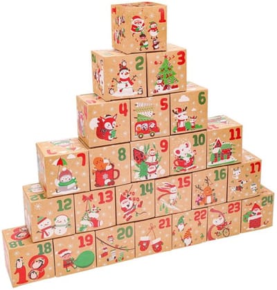 Allecto - Kerstadventskalenderdozen - Aftellen tot - 24 stuks