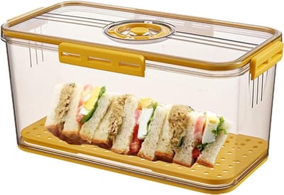 Broodbak met Tijdregistratie - Broodcontainer Vershouder - Brood Vers Houden - Luchtdichte Opslag - 345 x 245 x 145 cm