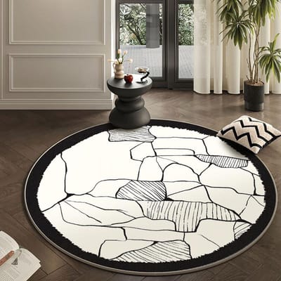 Luxe Woonkamer Decoratie Tapijt Dikke Pluche Vloerkleden voor Slaapkamer Huis Rond Antislip Vloermat Pluizig Zacht Garderobekleed 200x200CM