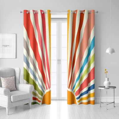 Kleurrijke Regenboog Slaapkamer Gordijnen Huis Zwarte Gordijnen ideaal voor Meisjeskamer Decoratie Raamopening Gordijnen ideaal voor Kinderkamer Dochterkamer Set van 2 W55 X H120cm X 2&HOOK