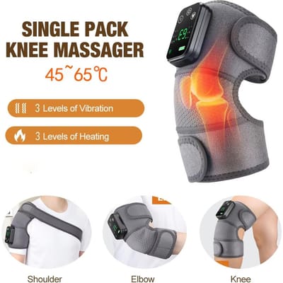 3 in 1 Draadloos Thermisch Kniekussen Knie Schouder Masseur Vibratie Been Arm Gewrichtsbrace Spierontspanning Gewrichtsbrace Spierontspanning