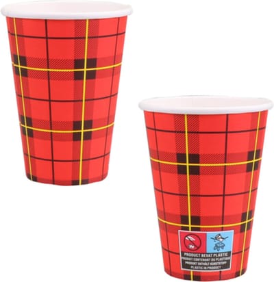 Specipack - Koffiebeker karton - Schotse Ruit - 180ml - 2.500 stuks