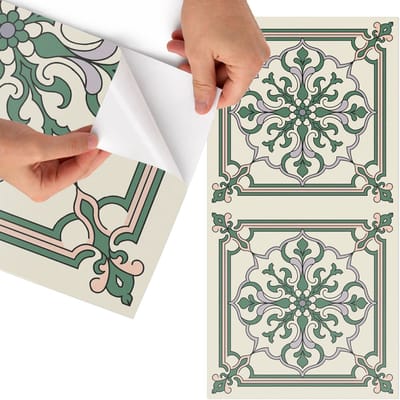 Tulup Meubelfolie - Botanisch ornament Decoratiefolie Zelfklevend - 75x150 cm - Groente Meubelfolie - Wrapfolie Keuken - Klassiek Meubelfolie - Decoratiefolie - Tafeldecoratie - Achtergronden en patronen