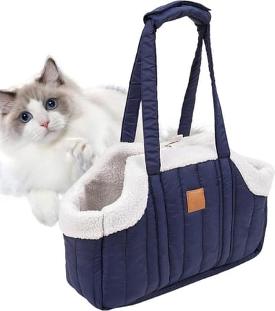 Huisdier Draagtas - Reismand Kat - Veilig Reizen - Ademend Ontwerp - 38x14x50.5cm - Blauw