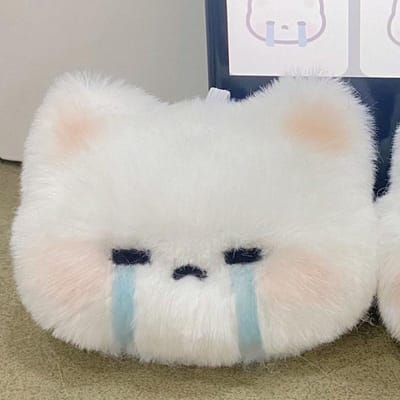Poupée Lapin en Peluche de Dessin Animé Jouet Porte-clés Doux Mignon Pendentif de Sac Breloques Accessoires Porte-clés de Voiture Pour Femmes Couples Cadeau Kawaii gray