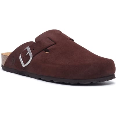Hush Puppies Bailey Suède Dames Chocolade Muilen