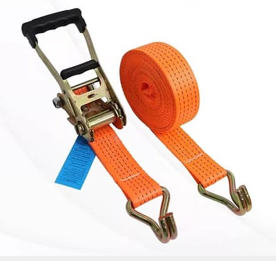 Spanbanden Set - Ladingvastzetbanden - Lading Zekeren - Dubbele J-haken - 2 Inch 33 Ft - Oranje