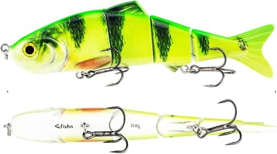 Roofvis Kunstaas - Snoekaas Wobbler - Vissen Op Roofvis - Realistische Zwembeweging - 20 cm 83 gram - Neon Perch