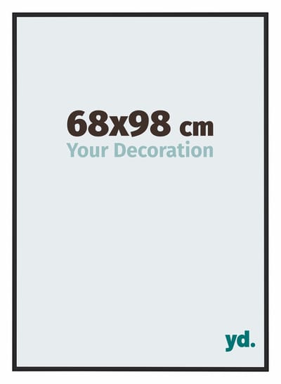 Your Decoration - Fotolijst 68x98 cm - Aluminium - Zwart Mat - New York