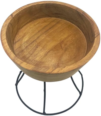 Ancient Wisdom - Dienblad - Teakhouten kom 15 cm multicolor - decoratie - serveerblad - houten schaal - tafelaccessoire - interieuraccessoire