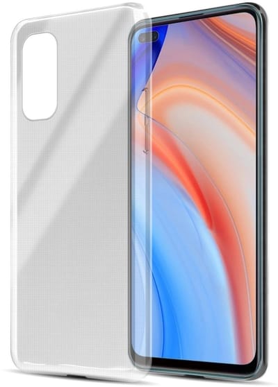 Cadorabo Hoesje geschikt voor Oppo Reno4 in VOLLEDIG TRANSPARANT - Beschermhoes gemaakt van flexibel TPU Silicone Case Cover