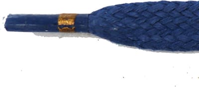 Platte wax veters 6 mm breed - Ringpoint 65 - 120cm lang Donkerblauw