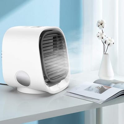 Draagbare Airco Ventilator - Persoonlijke Koeler - Persoonlijke Koelte - 3-in-1 Functie - 200ml Tank - Wit