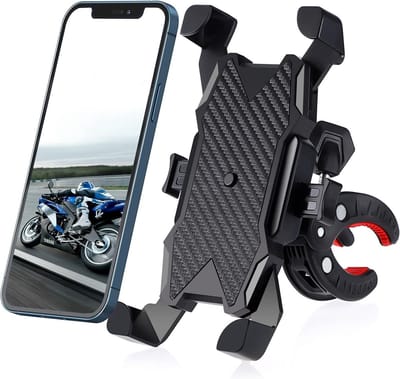 Fiets-mobiele telefoonhouder - Mobiele telefoonhouder - Motorfiets - Anti-val en anti-vibratie - Slot mobiele telefoon - 360 rotatie - Buitenfietshouder - ANMI