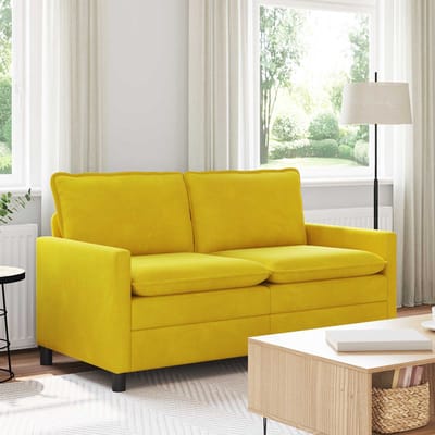 vidaXL - Bank - Geel - 156 - x - 81 - x - 87,5 - cm - Fluweel