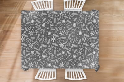 Kerst Tafelkleed - Kerstmis Decoratie - Tafellaken - Patronen - Kerstmis - Decoratie - 260x180 cm - Kerstmis Versiering - Tafeldecoratie Kerstmis - Kerstdecoratie tafel - Tafelversiering