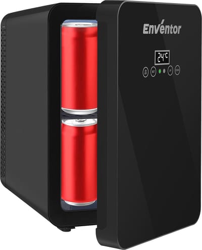 Mini Koelkast 10L - Stille Koelkast met LCD-Temperatuurdisplay voor Huidverzorging, Warm/Koud-functie, Ideaal voor Slaapkamer, Auto, Kantoor en Reizen