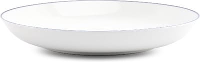 BonBistro Diep bord 27xH4cm coupe blue rim Basic White (Set van 6)