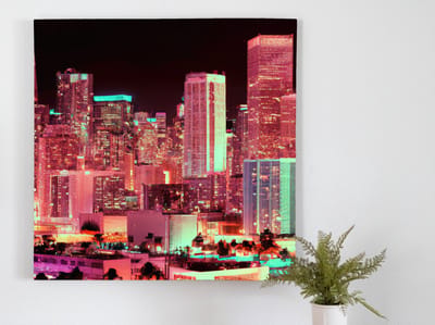 Everyone miami miami | Everyone: Miami! Miami: | Kunst - 75x75 centimeter op Forex | Foto op Forex