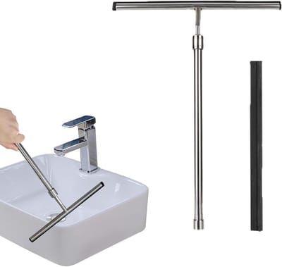 Raamwisser - Glasschraper Telescoopwisser - Ramen Zemen - Roestvrijstalen Schraper - 60 cm - Zilver