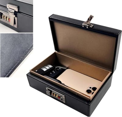 Vergrendel je Sleutels Veilig: Grote RFID Blokkerende Box met Combinatieslot voor 7-9 Sleutels, Anti-Diefstal en Signaalblokkering