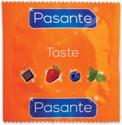 Pasante Taste - Condooms - Mix van Smaken - Gekleurd & Geurend - 3 stuks