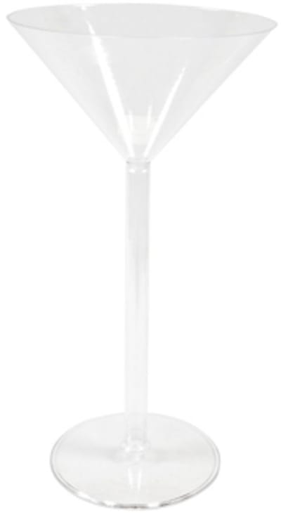 HOBI - Maxi Martini Glas Vaas op Voet van Plastic 46 cm Herbruikbaar