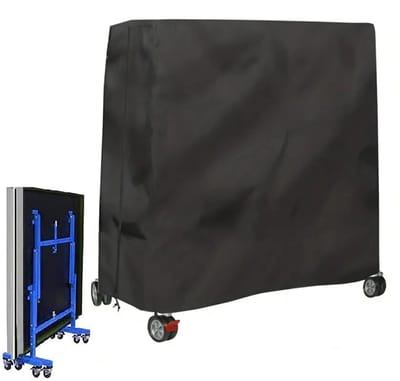 210D Waterdichte Tafeltennistafelhoes - 165×70×185 cm - Tafeltennis Beschermhoes - Tafeltennis Tafelhoes - Regenbestendig - Sneeuwbestendig - UV-bestendig - Tafeltennistafelbeschermer - Beschermhoes - Binnen- en Buitengebruik - Zwart
