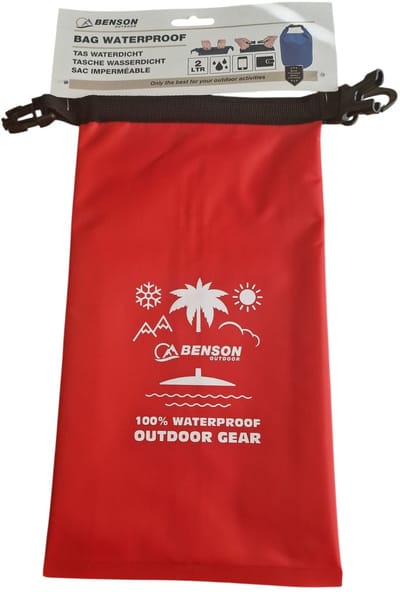 BENSON TAS ROOD 2 LITER WATERDICHT