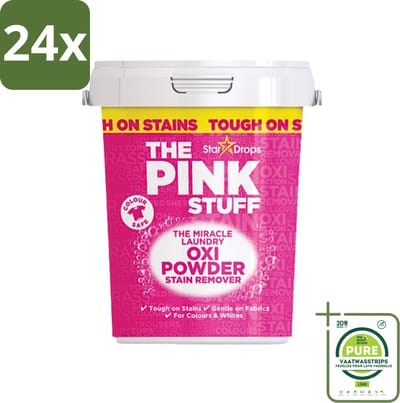 The Pink Stuff - Vlekverwijderaar - Voor Bonte Was - 1kg - Voordeelverpakking - 24 stuks - Vlekverwijderaar - Wasgoed reinigen