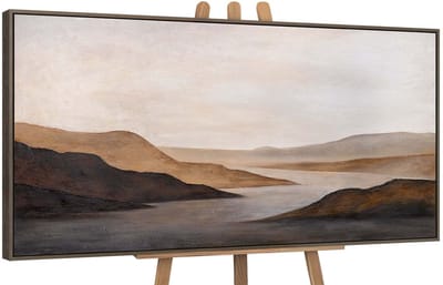 Canvas schilderij handgeschilderd soft dawn abstract – YS-Art Gallery – Luxe wanddecoratie voor woonkamer – Modern schilderij voor slaapkamer en hal