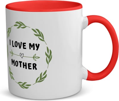 Akyol - i love my mother koffiemok - theemok - rood - Mama - liefste moeder - moeder cadeautjes - moederdag - verjaardag - geschenk - kado - 350 ML inhoud