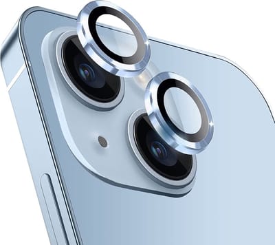 Camera Lens Screen Protector geschikt voor iPhone 14 / iPhone 14 Plus Camera Lens Screen Protector - Screenprotector - Blauw - Aluminium - Camera Protector geschikt voor iPhone 14 / iPhone 14 Plus - Gehard Glas