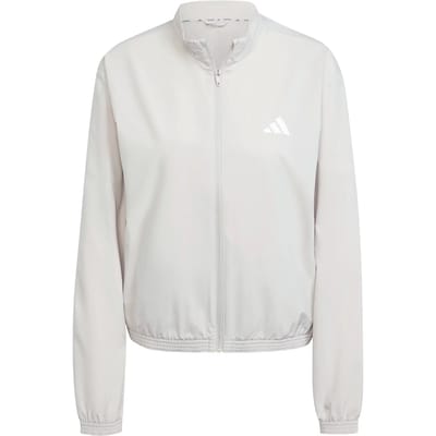 Adidas Train Essentials 3 Stripes Woven Warm Up Sweatshirt Met Rits Beige L / Regular Vrouw