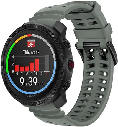 Strap-it Smartwatch siliconen Grain bandje 22mm - geschikt voor Polar Vantage M / Vantage M2 / Vantage M3 / Vantage V3 / Grit X2 Pro / Grit X Pro / Grit X (space grey grijs)