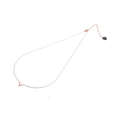 Go Dutch label ´V` ketting N7073-3 Rosé