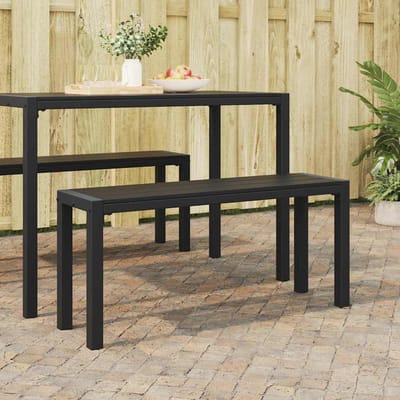 vidaXL - Tuinbank - Zwart - 100 - x - 28 - x - 45cm - Staal
